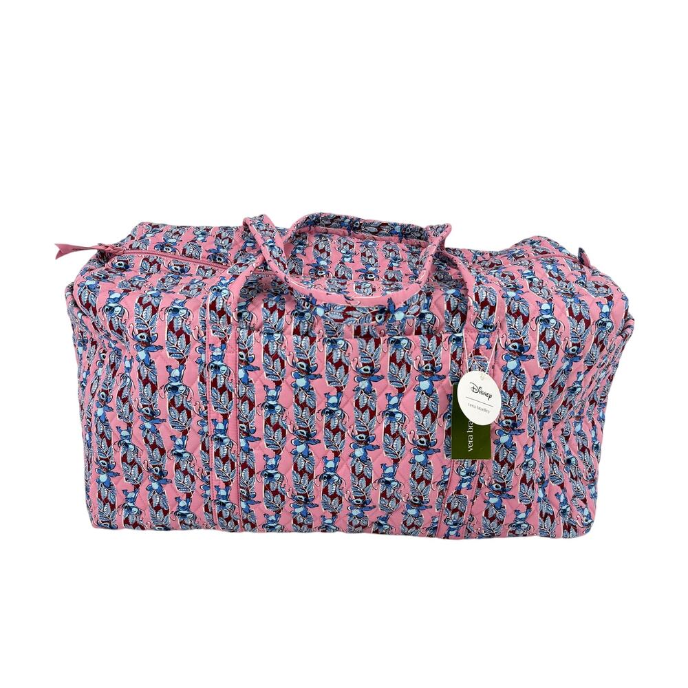 Vera Bradley Disney Large Original Duffel Bag Surfboard Stitch Quilted Cotton